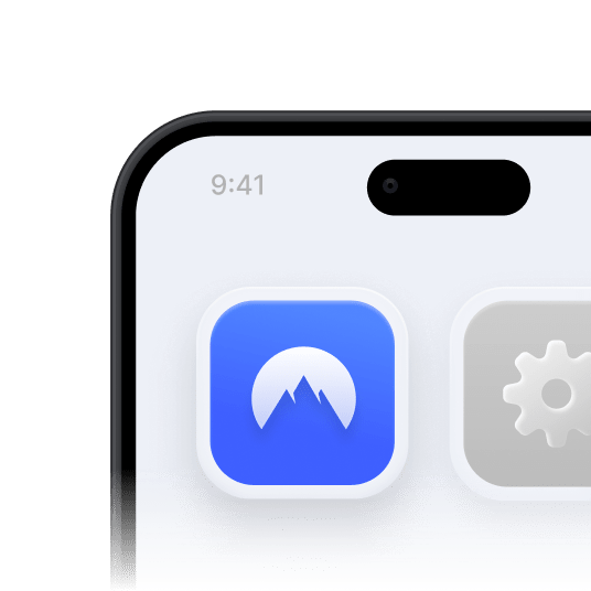 A smartphone screen showing NordVPN’s app icon.