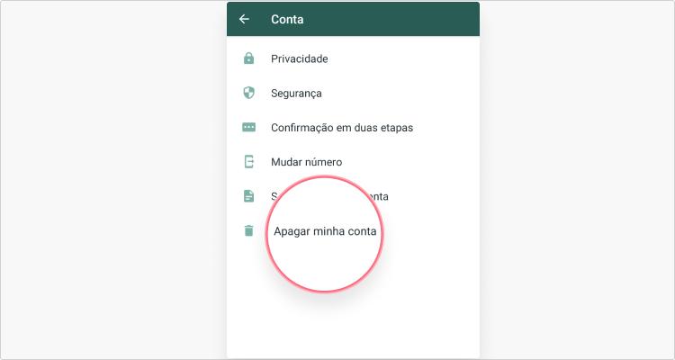 excluir whatsapp: passo nº4