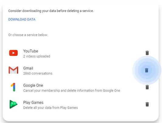 gmail account verwijderen