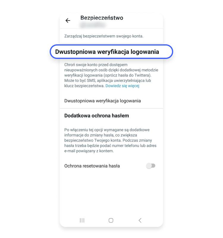 2fa na twitter: krok 3