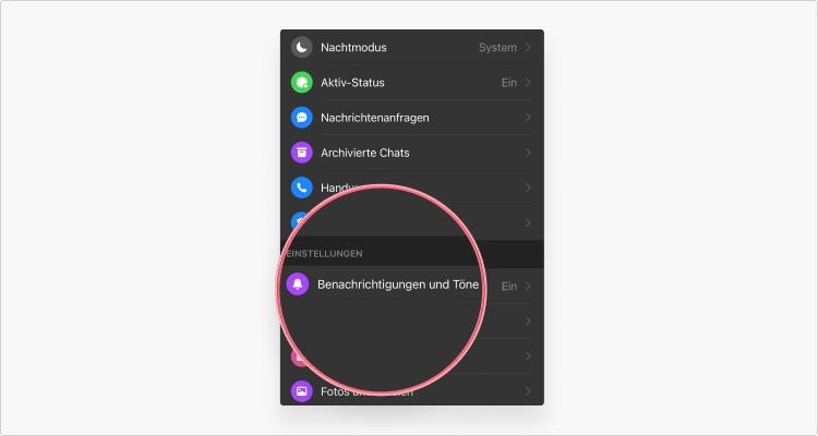 Erster Schritt der Blockierung von Messenger-Benachrichtigungen