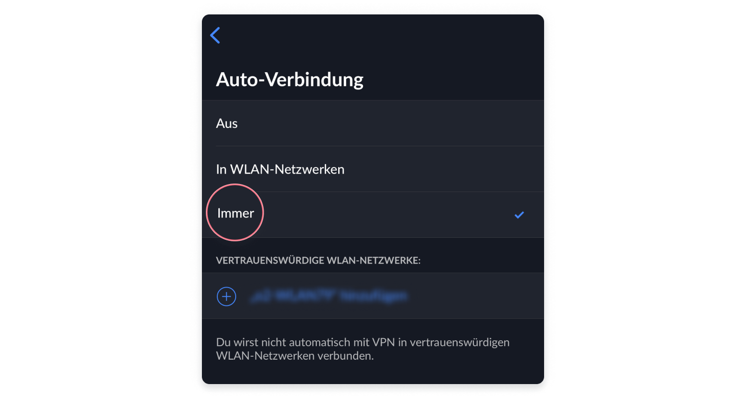 iOS VPN automatisch verbinden