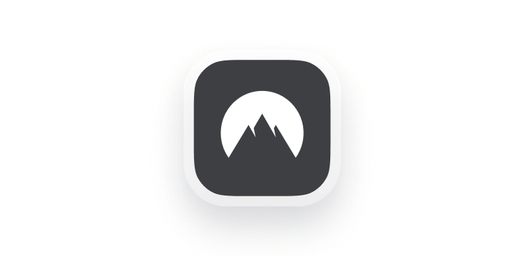 Símbolo de la Nord Account del usuario: icono de NordVPN en escala de grises.
