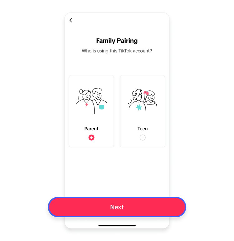 step 6 to set up the Family pairing on TikTok