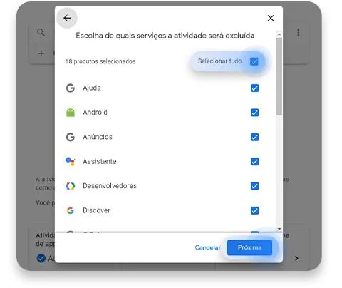 como apagar histórico do google: passo nº4