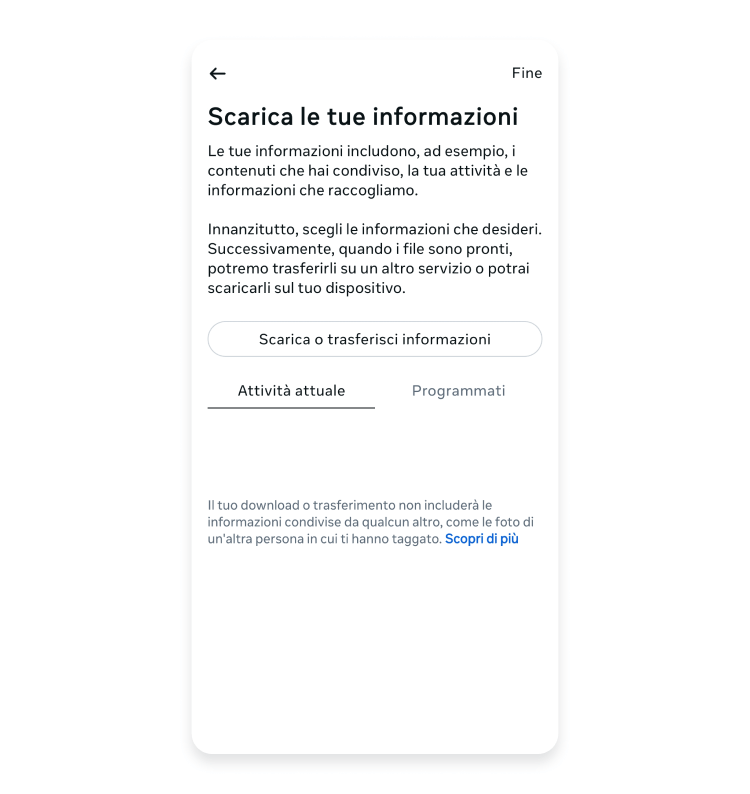 Screenshot #3 backup dati Instagram