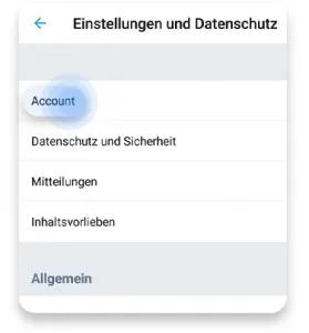 twitter account löschen (app): schritt 2