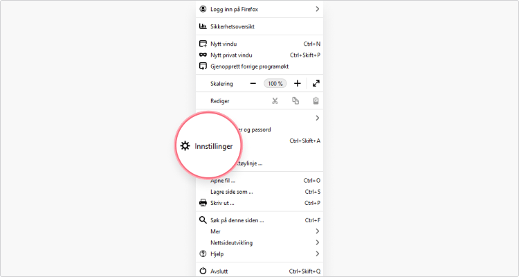 slette cache Firefox: trinn 2