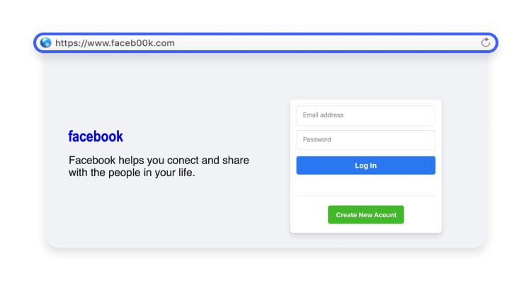 site falso imitando página de login do facebook