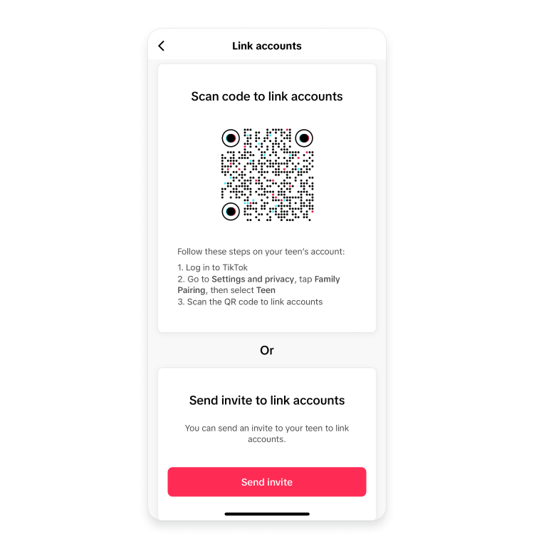 step 7 to set up the Family pairing on TikTok
