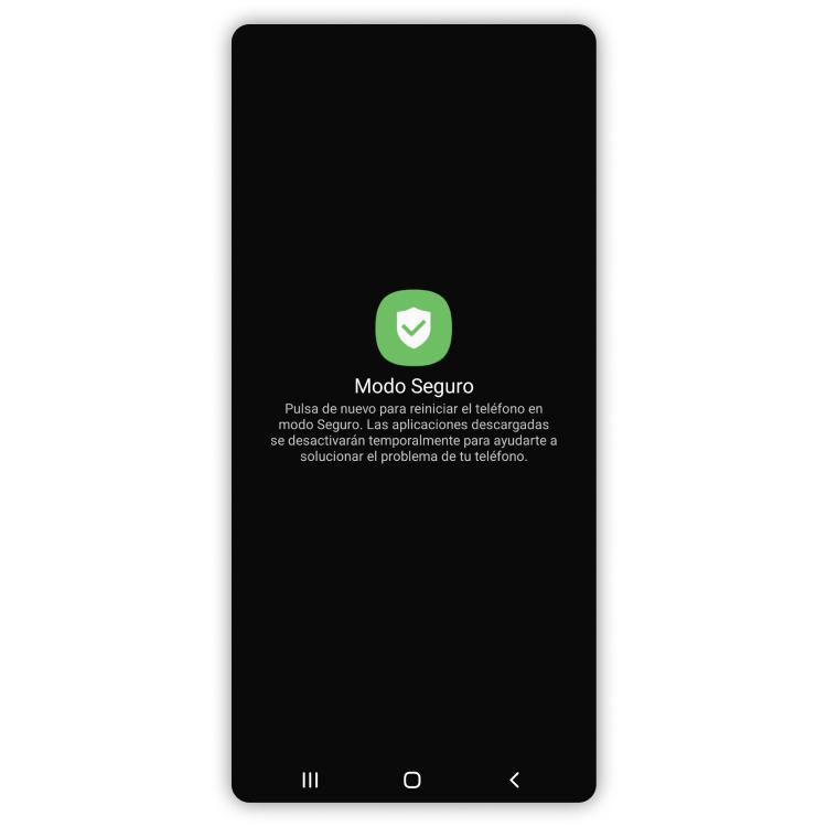 Activa el modo seguro Android manteniendo Encendido y Bajar volumen