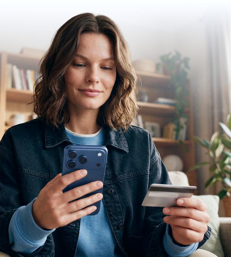 A person using their phone to set up a risk-free VPN with a 30-day money-back guarantee.