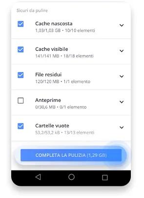completa la pulizia