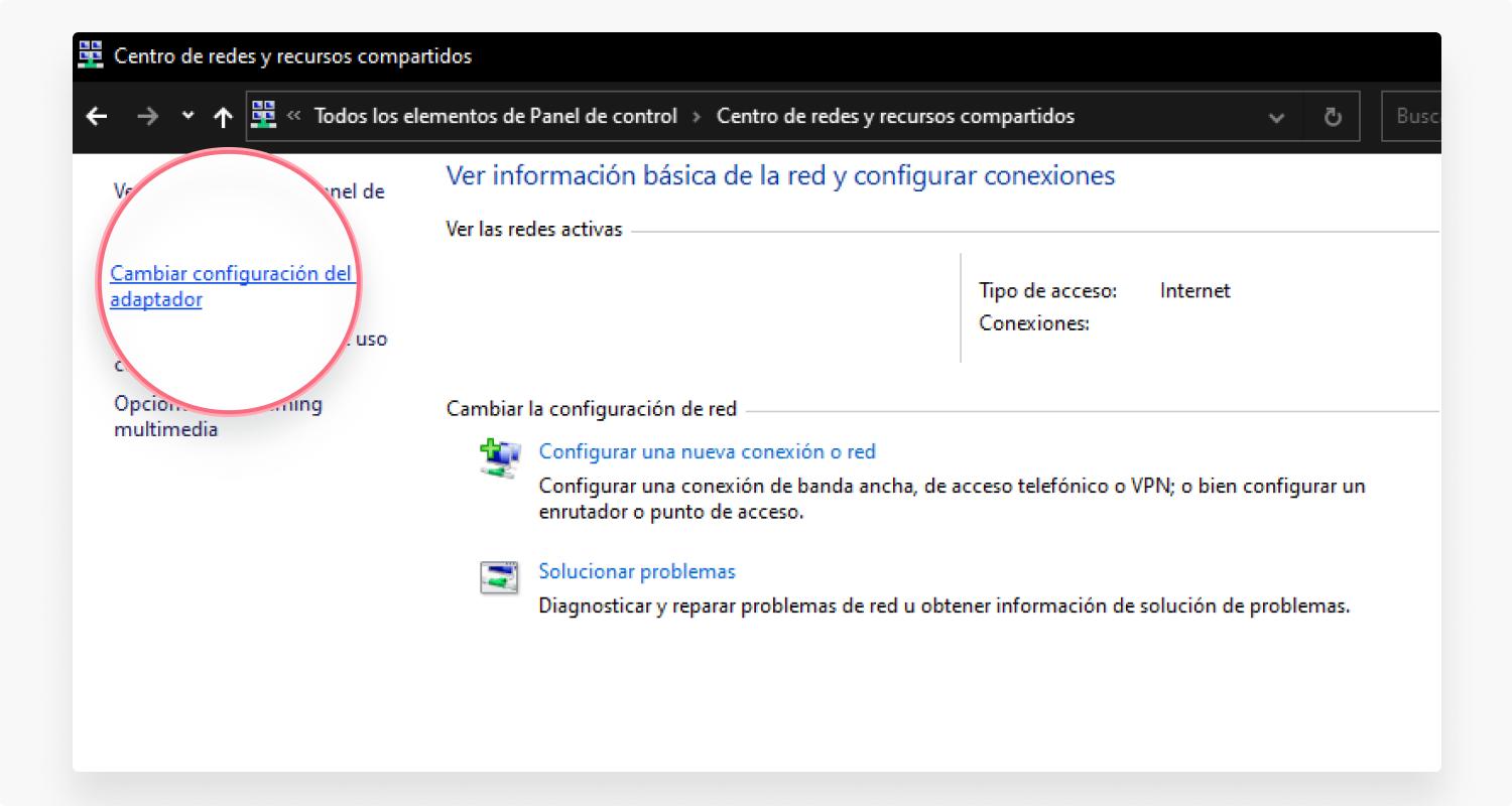 cómo solucionar el error ‘Ethernet no tiene una configuración IP válida’: paso 4