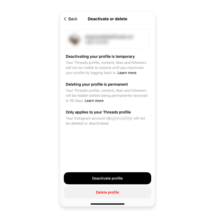 How to deactivate your Threads account 4