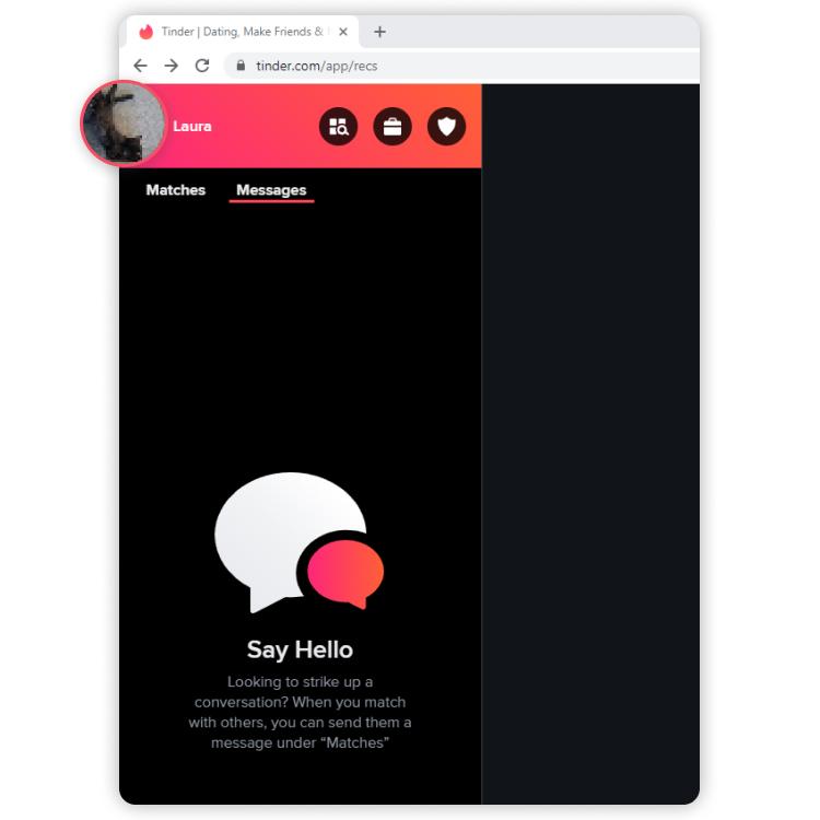 How to delete Tinder without app: step 1