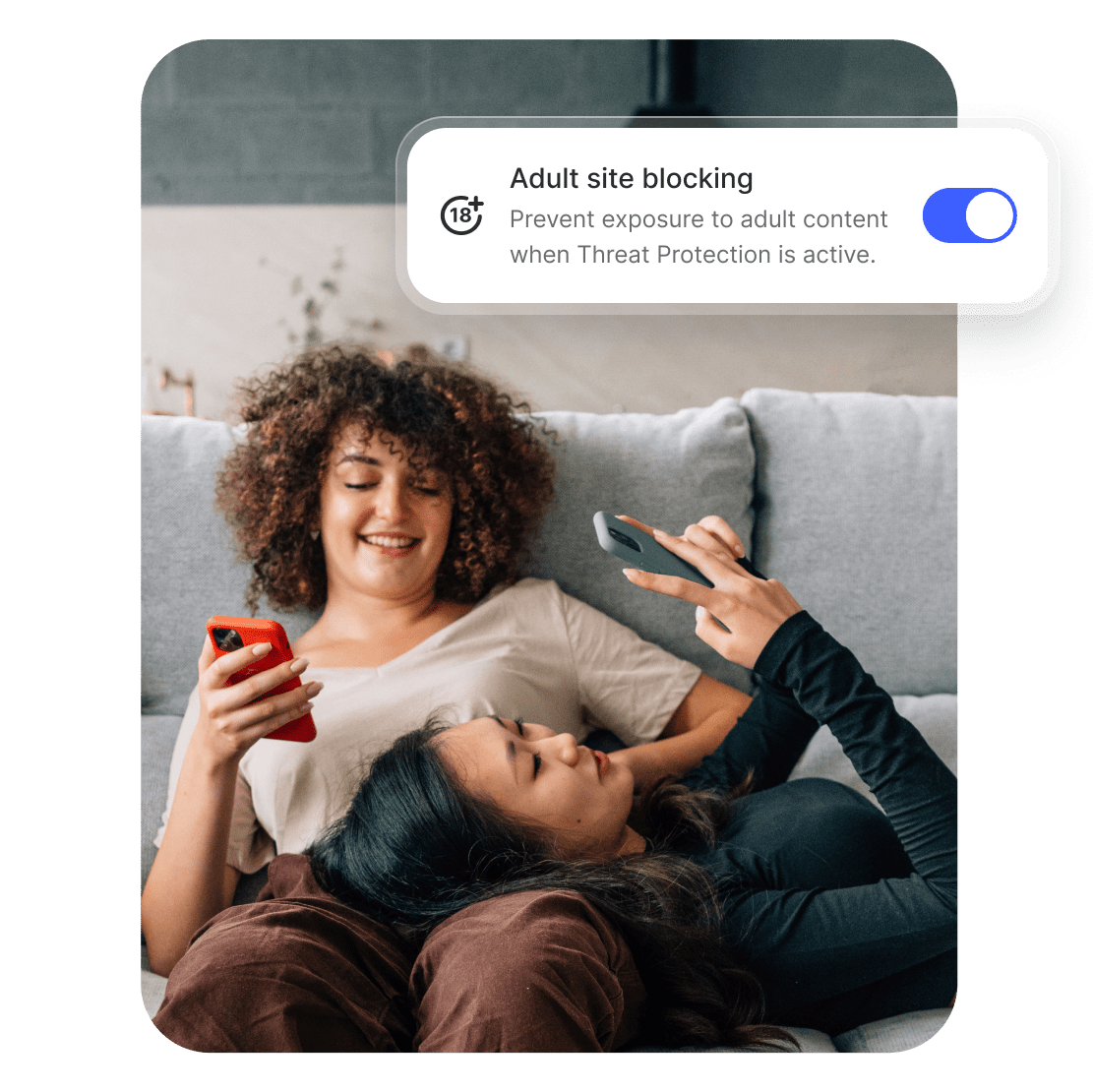 Two friends use the adult site blocker to stay safer online.