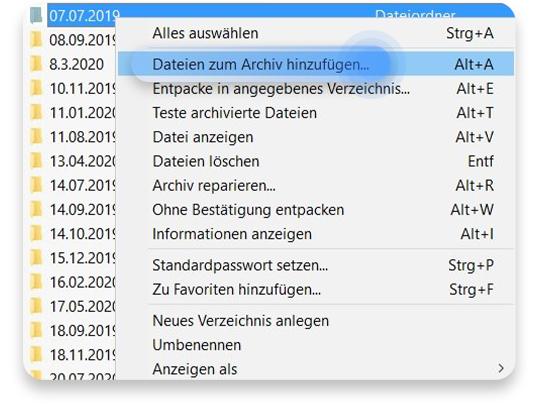 Ordner mit Passwort schützen in Windows 10 und 11 Schritt 3