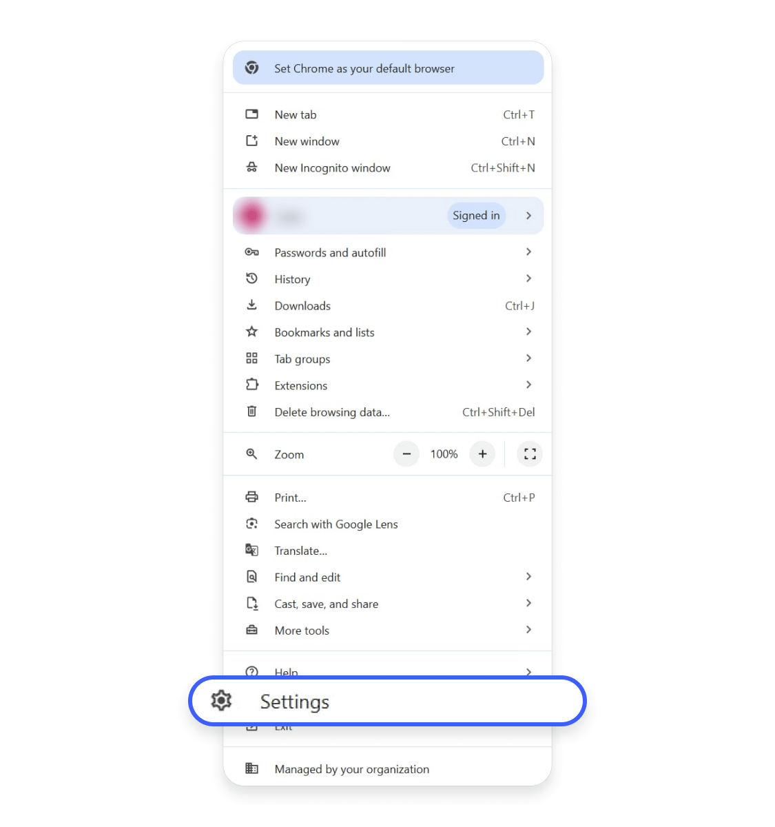 How to see saved passwords through Chrome settings: Step 2