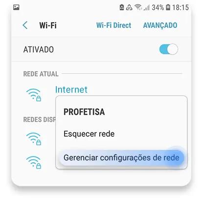como descobrir o ip do roteador (Android): passo nº3