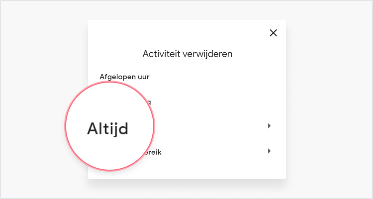 Hoe wis ik mijn Google zoekgeschiedenis Stap 3