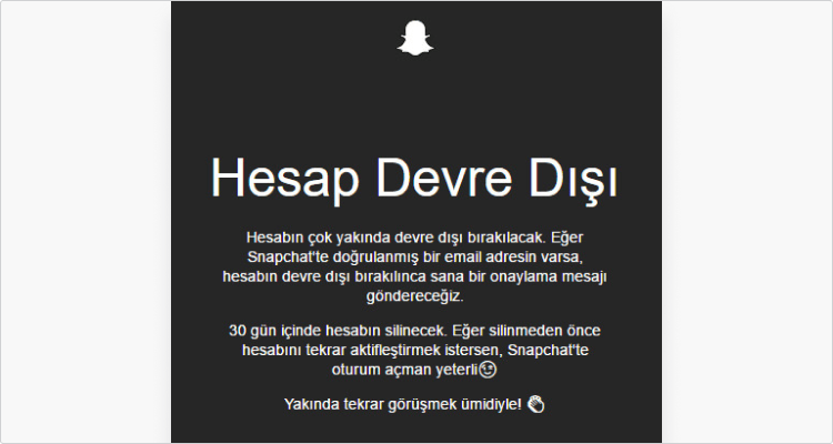 Bilgisayardan Snapchat Hesabı Nasıl Silinir Aşama 3