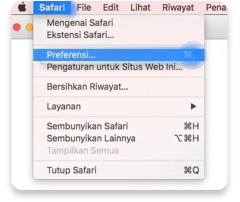 cara menonaktifkan WebRTC pada Safari: langkah 1