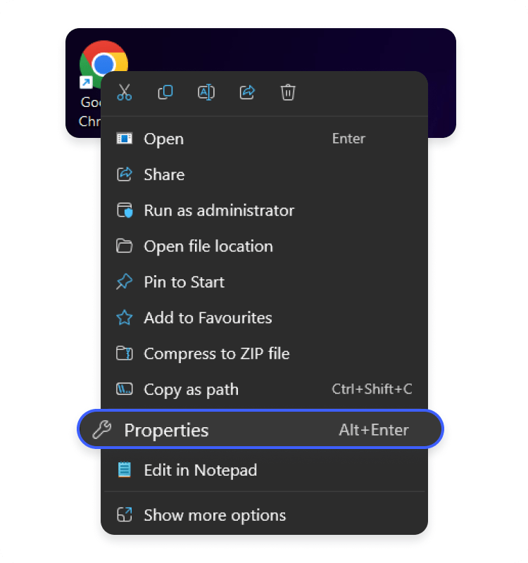 Select properties