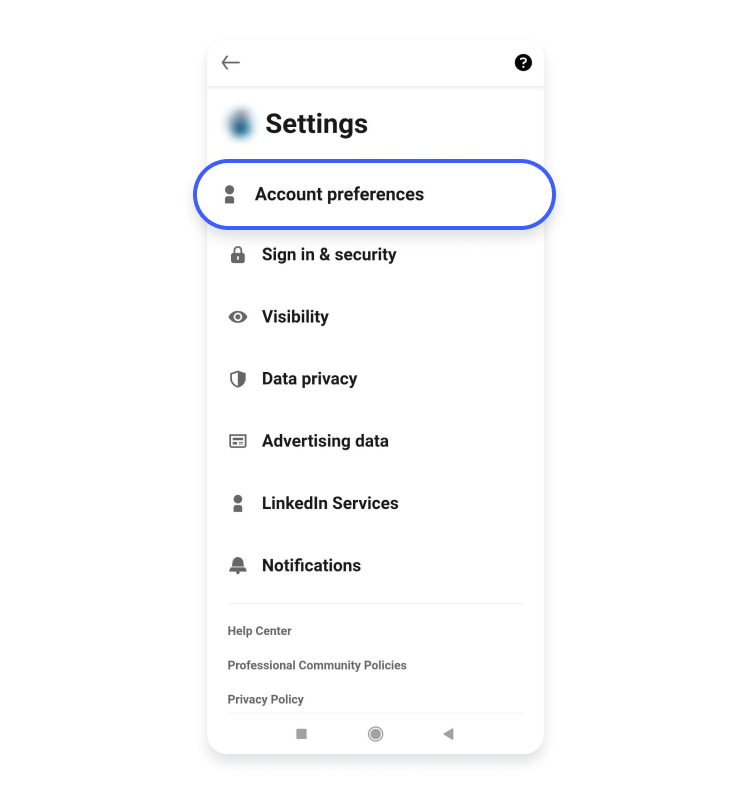 How to delete your LinkedIn mobile step 2