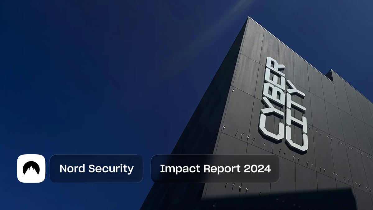Banner visualising the 2024 Nord Security impact report