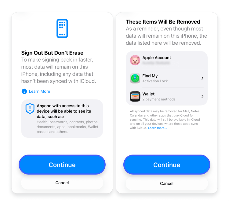 How to remove an Apple ID from an iPhone: Step 5