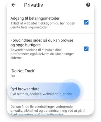 slet cookies android