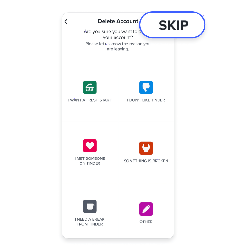 How to delete your Tinder account on an iPhone or an Android: Step 5