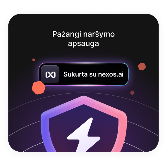 Veikia pažangi apsauga naršant.