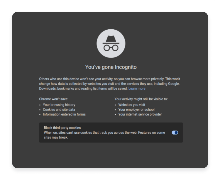 Chrome Incognito on Linux