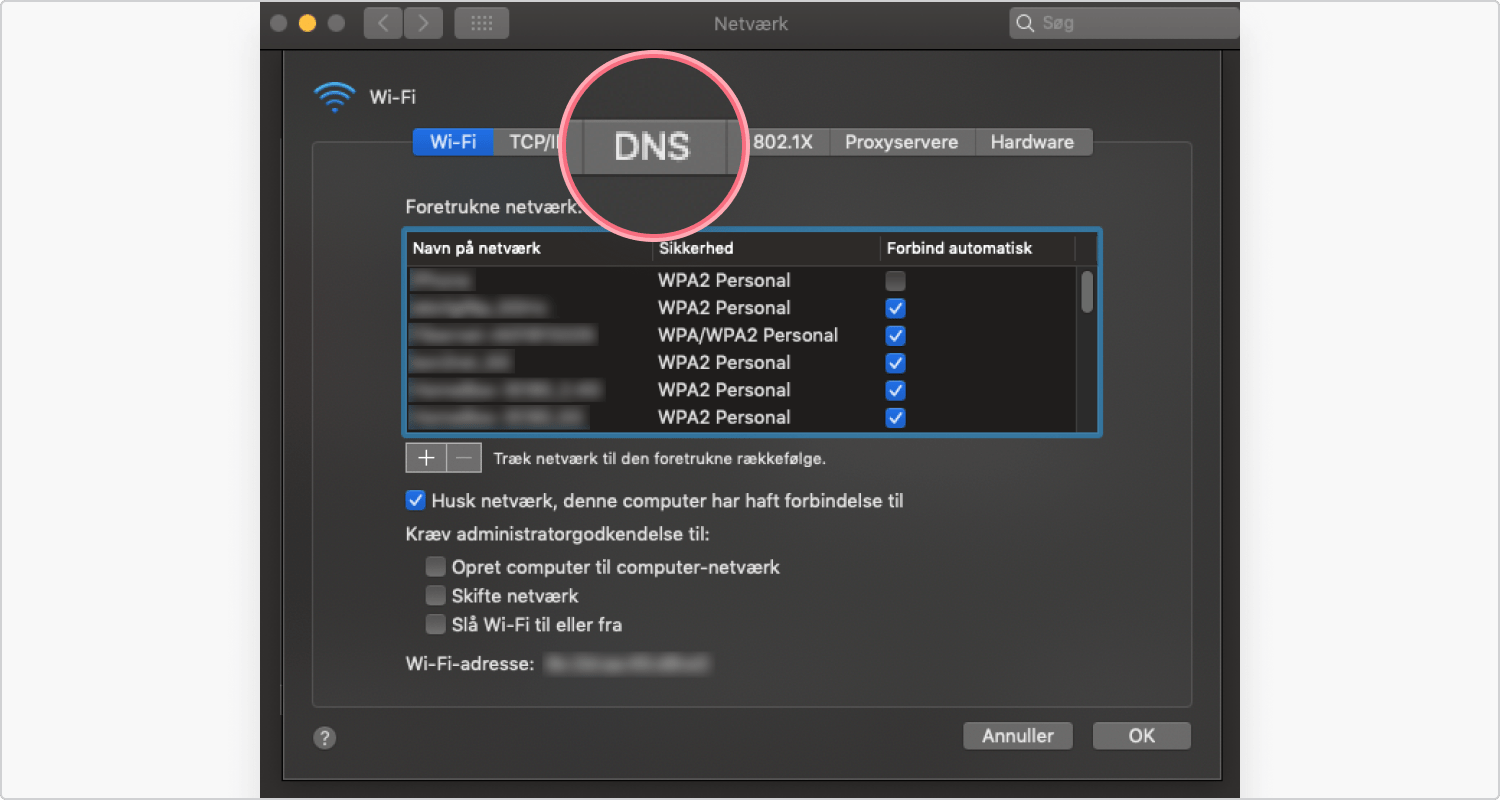 Sådan ændrer du DNS på Mac OS X: trin 3