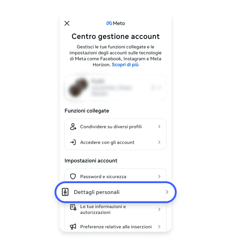 Screenshot Eliminare account Instagram cellulare #1