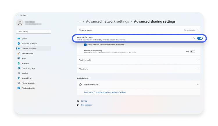Win11 network discovery