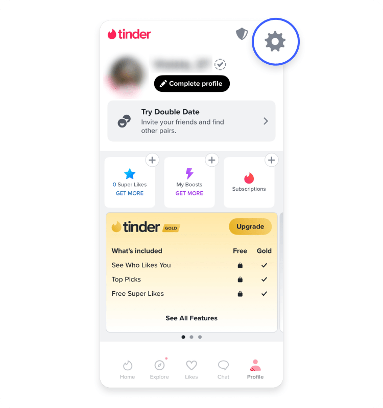 How to delete your Tinder account on an iPhone or an Android: Step 2