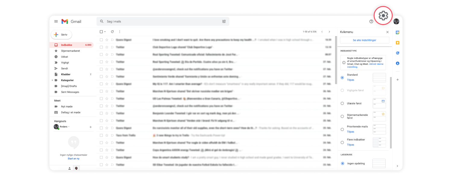 how to change gmail password