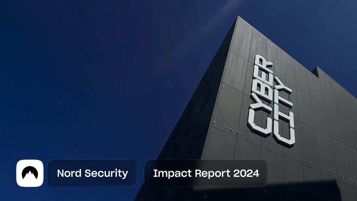 Banner visualising the 2024 Nord Security impact report