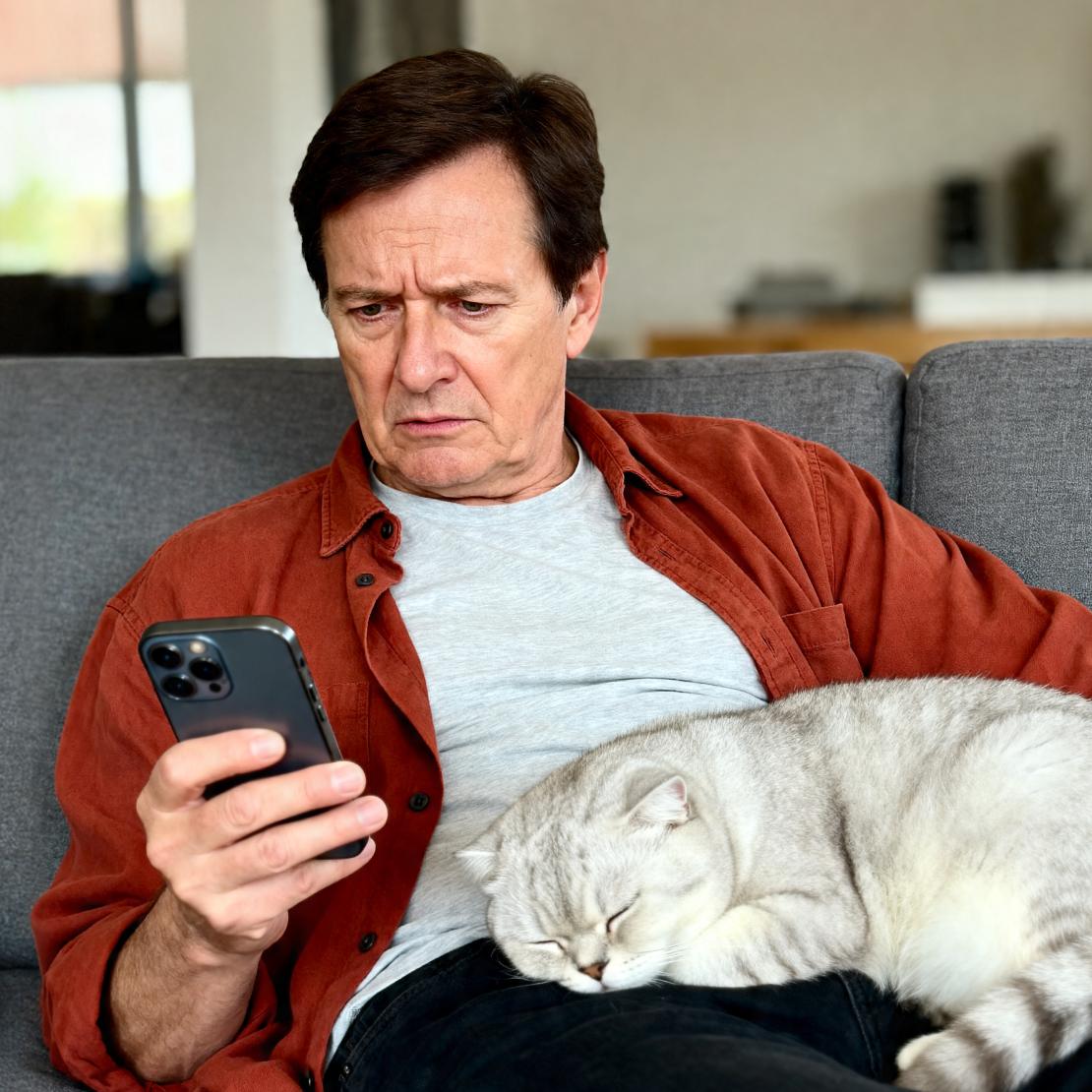 A person checking their phone to see all Coveron’s benefits.