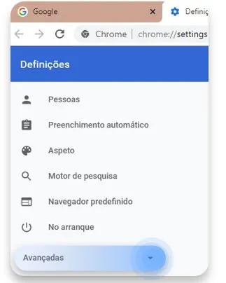 limpar cache do chrome: passo nº3