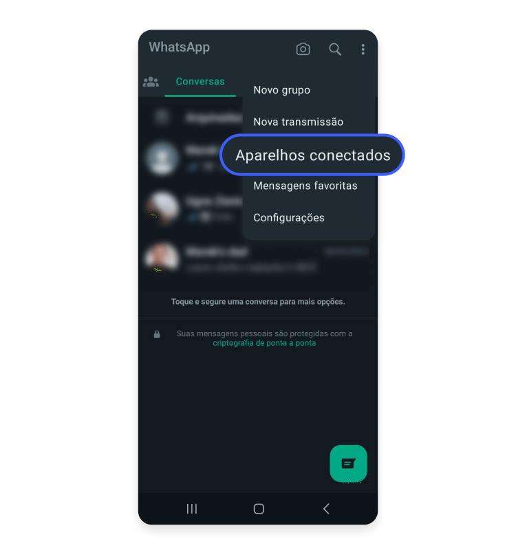 Como usar o WhatsApp Web: passo nº3