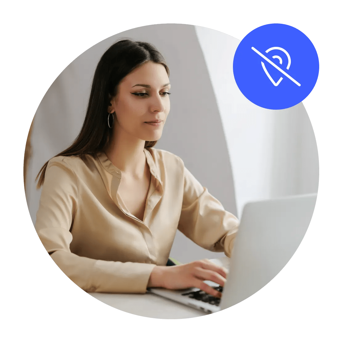 A woman using NordVPN to get an IP address in Phoenix.