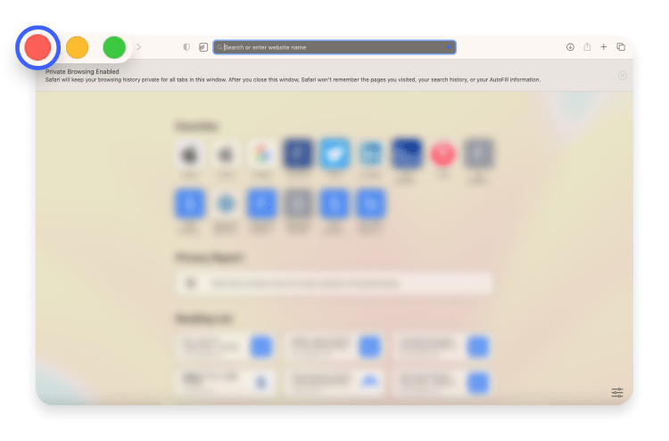 closing incognito in safari