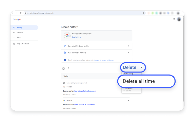 Search history 18