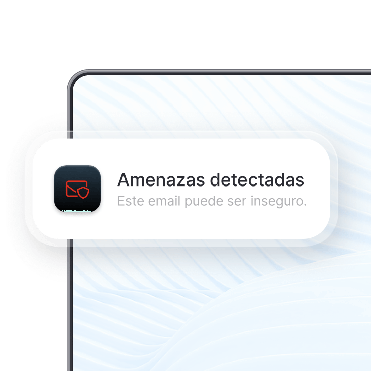 Una advertencia de mail inseguro que muestra la función protección de correo electrónico de NordVPN.