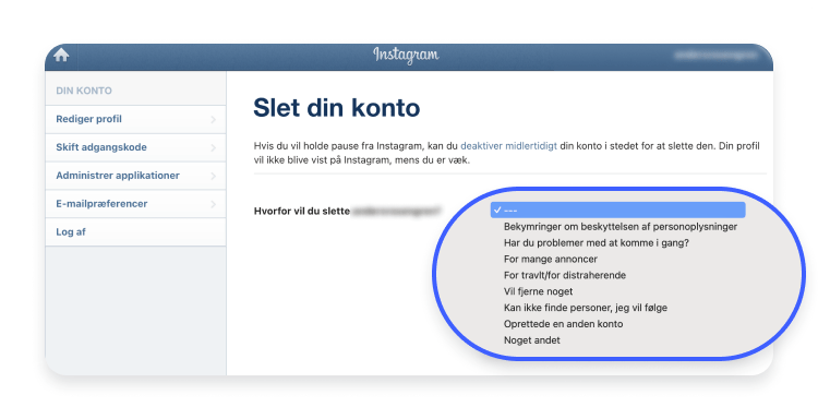Hvorfor vil du slette