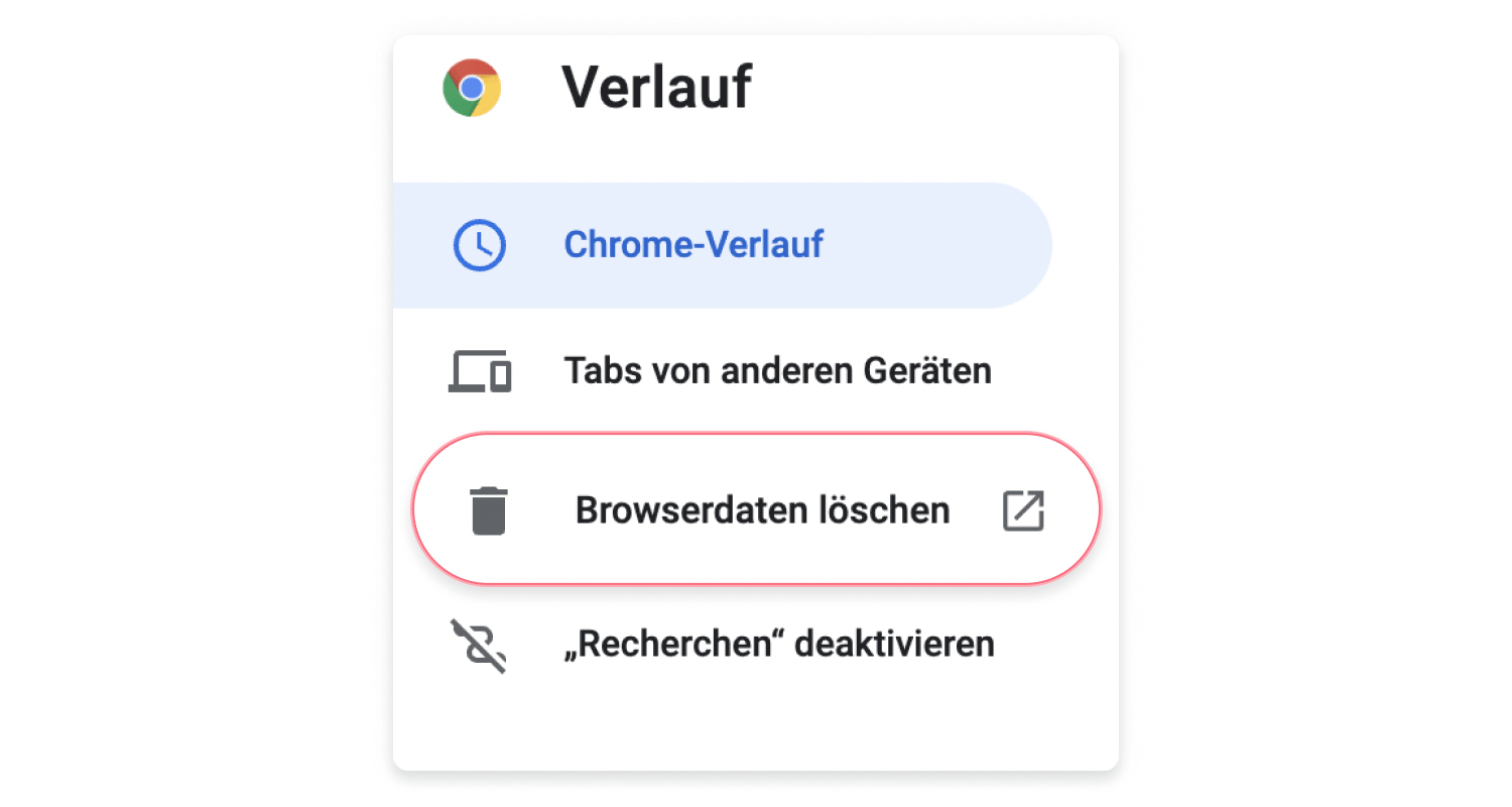 How to delete Google history